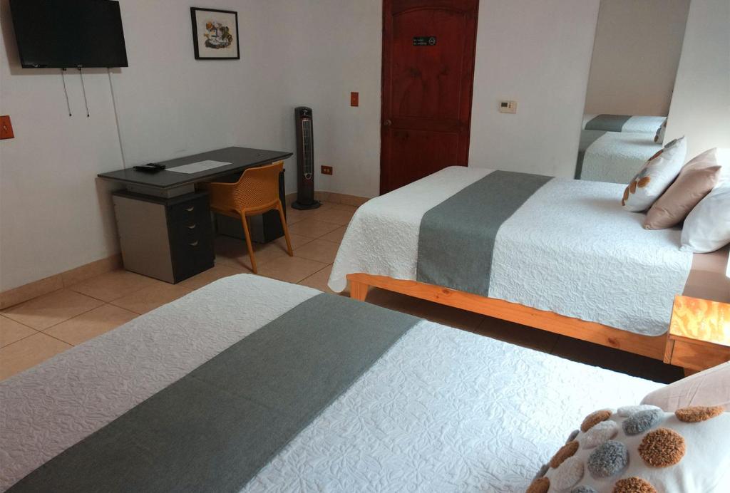 Postel nebo postele na pokoji v ubytování Trebol Amarillo Bed & Breakfast