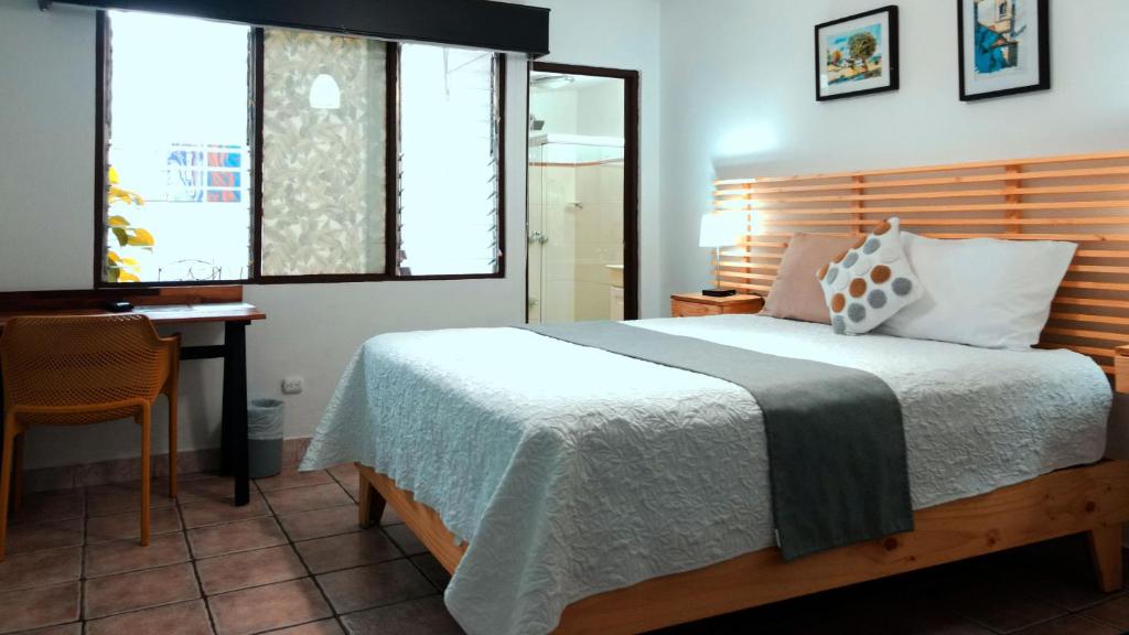 Postel nebo postele na pokoji v ubytování Trebol Amarillo Bed & Breakfast