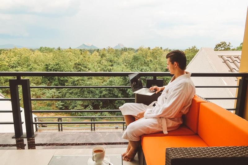 Balkón nebo terasa v ubytování Cassandra Culture Resort