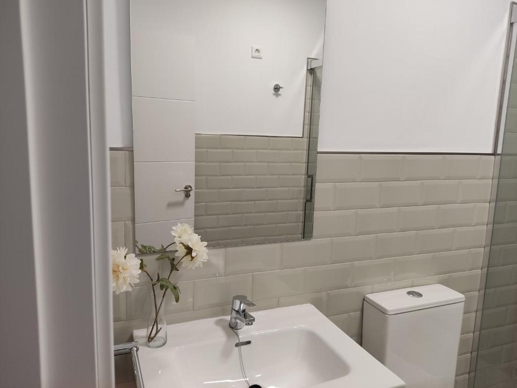 Koupelna v ubytování Apartamentos BARBAS