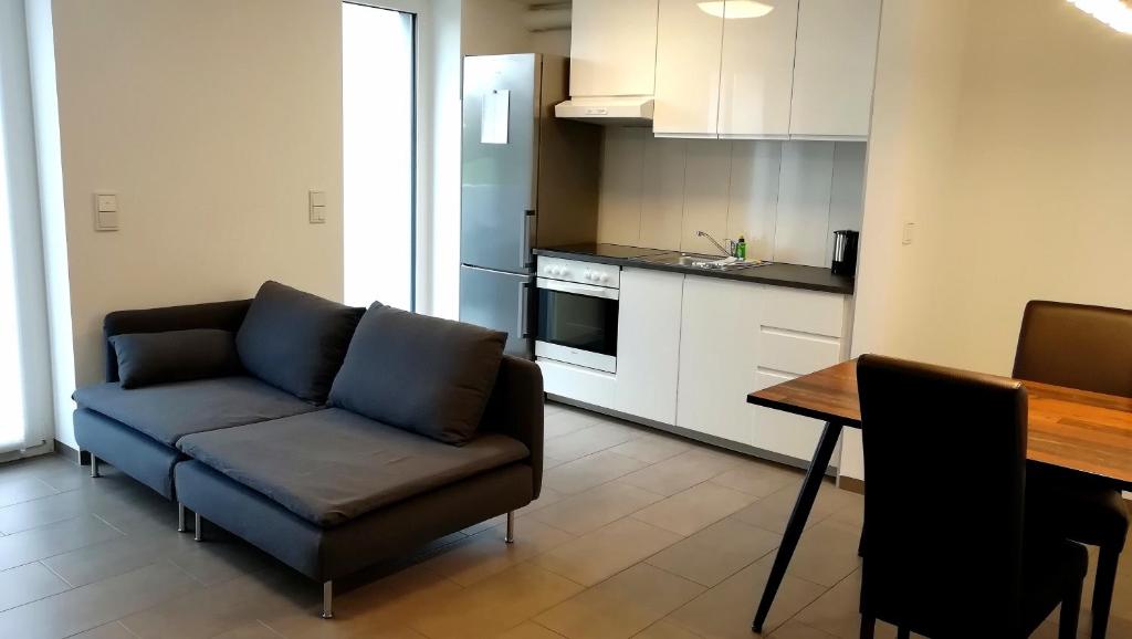 Kuchyň nebo kuchyňský kout v ubytování Apartment mit Terrasse in Abstatt