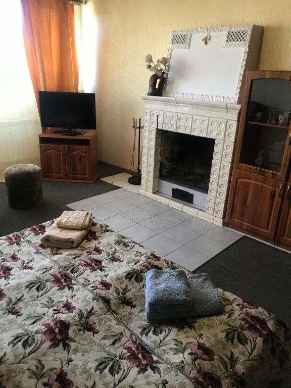 Postel nebo postele na pokoji v ubytování Villa Yaryna