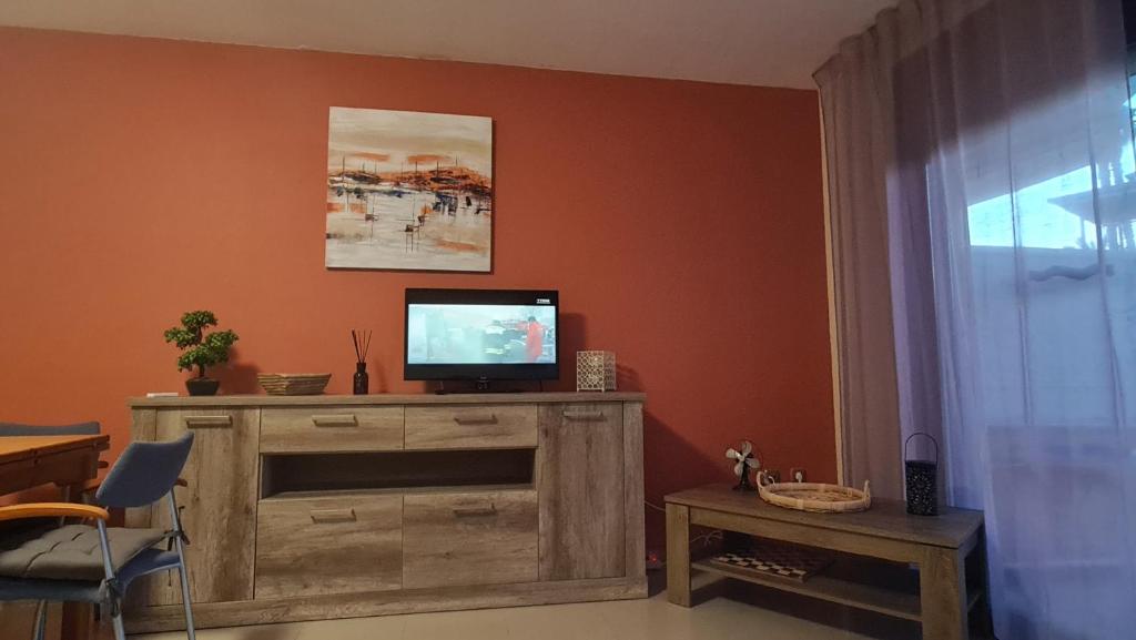 TV a/nebo společenská místnost v ubytování Mediterraneo