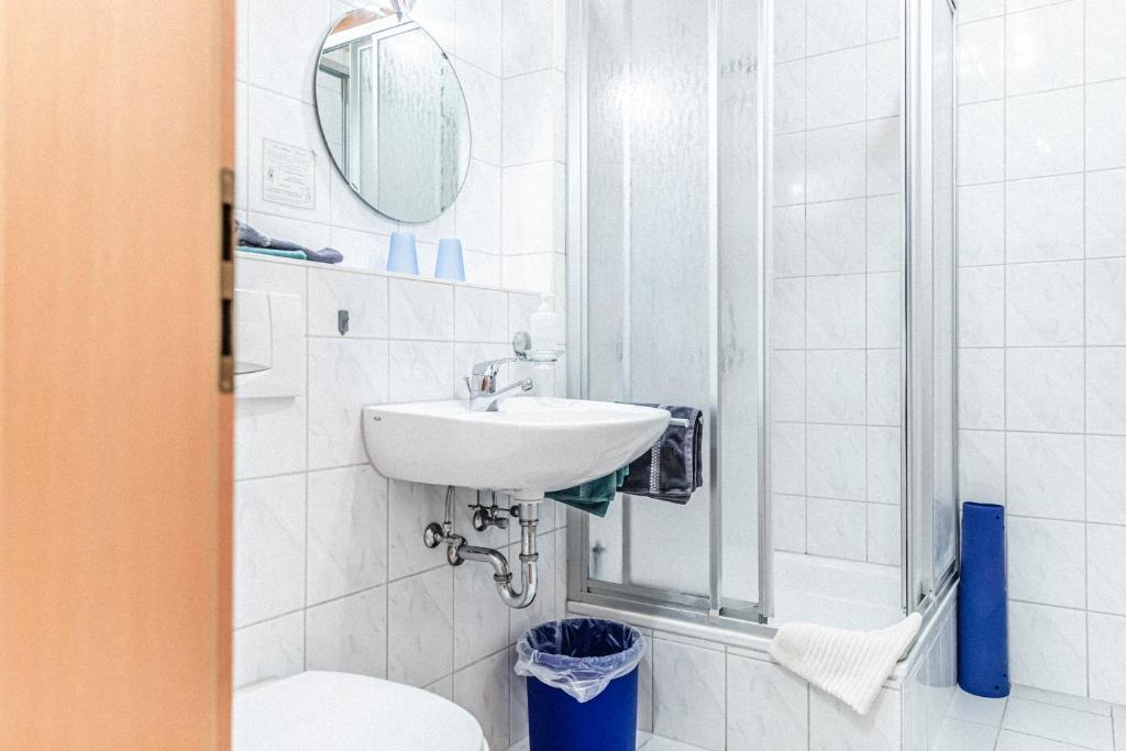 Koupelna v ubytování Gästehaus Hellmer