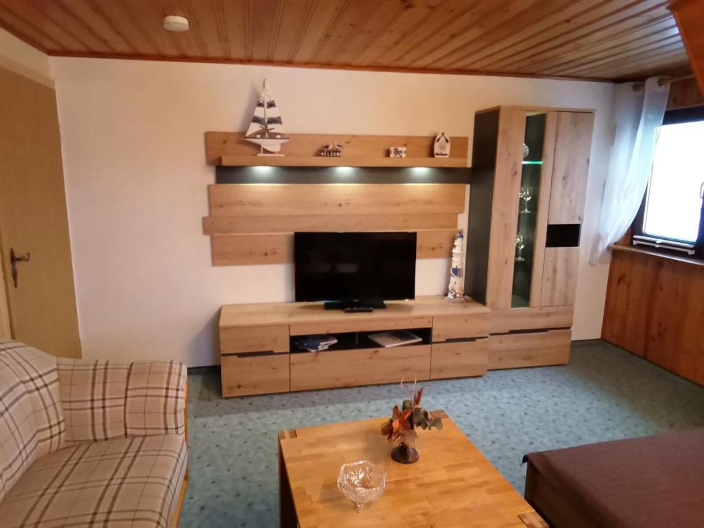 TV a/nebo společenská místnost v ubytování Apartments Achterblick