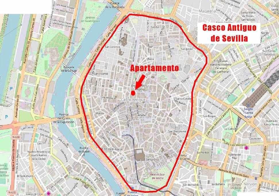 セビリアにあるEnjoy Life Apartments Sevillaの赤線都市図