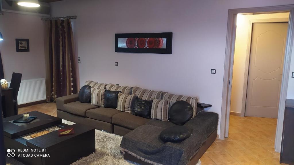 A seating area at Theodora's home