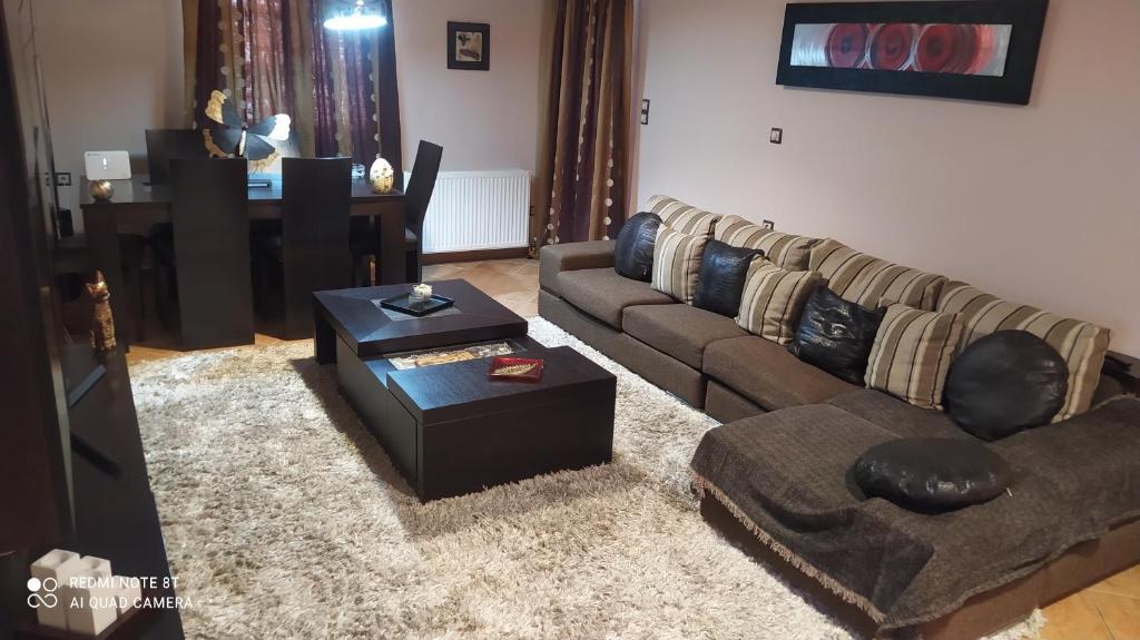 A seating area at Theodora's home