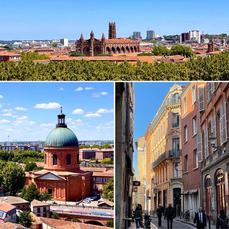 Výhľad na mesto Toulouse alebo výhľad na mesto priamo z apartmánu