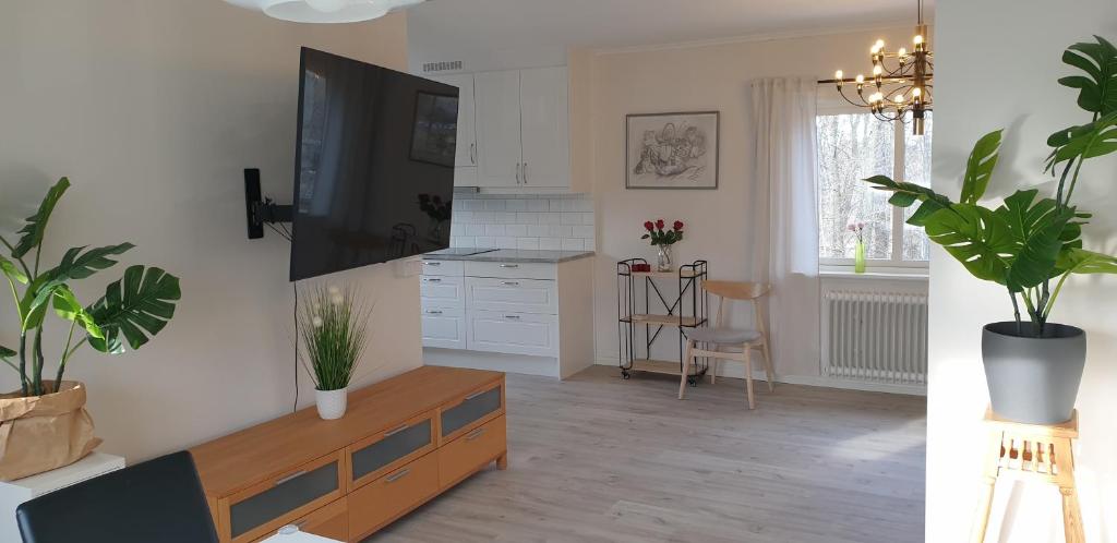 Kuchyň nebo kuchyňský kout v ubytování Semesterhus Kymbo Jungfrugården 2