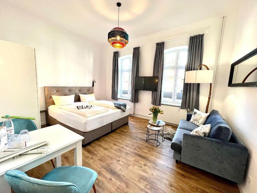 Katil atau katil-katil dalam bilik di Kapitaenshaus-Lassen-Zimmer-Mendoza