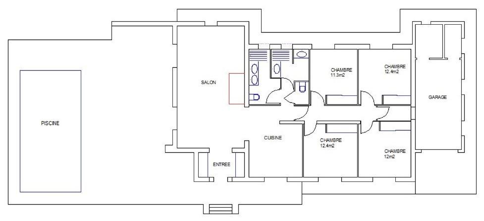 Grundriss der Unterkunft Villa Andrée avec piscine à proximité de la mer