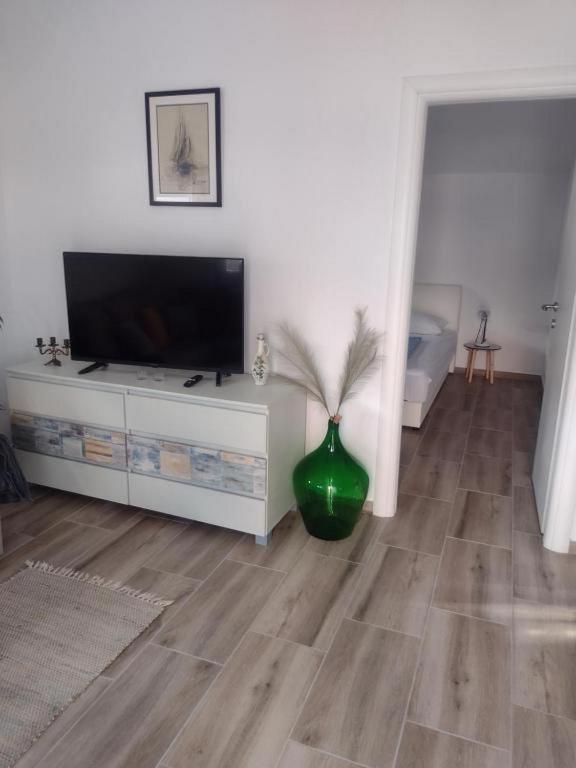 Televízia a/alebo spoločenská miestnosť v ubytovaní Apartments Franica