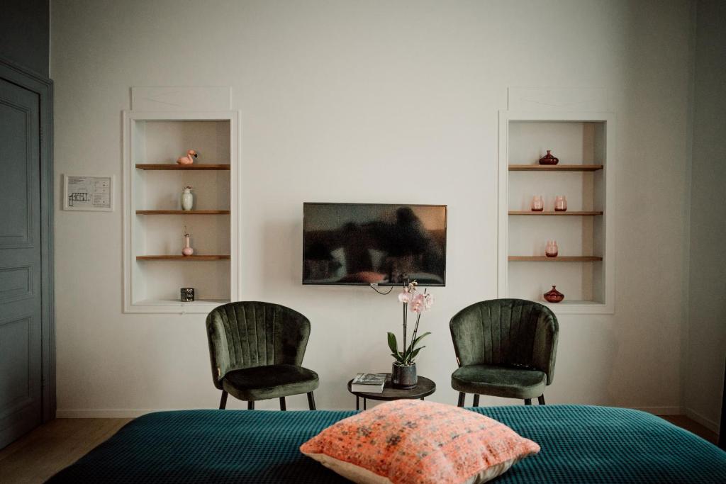 TV a/nebo společenská místnost v ubytování Relais M B&B