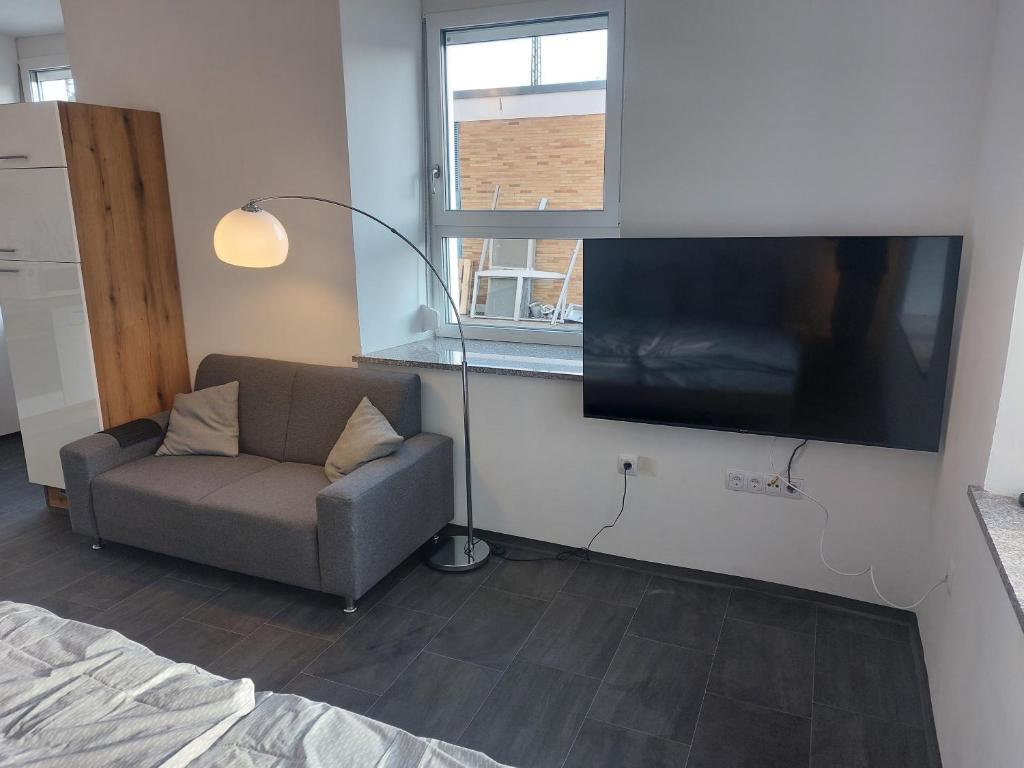 TV a/nebo společenská místnost v ubytování Apartments im Mardefeldpalais