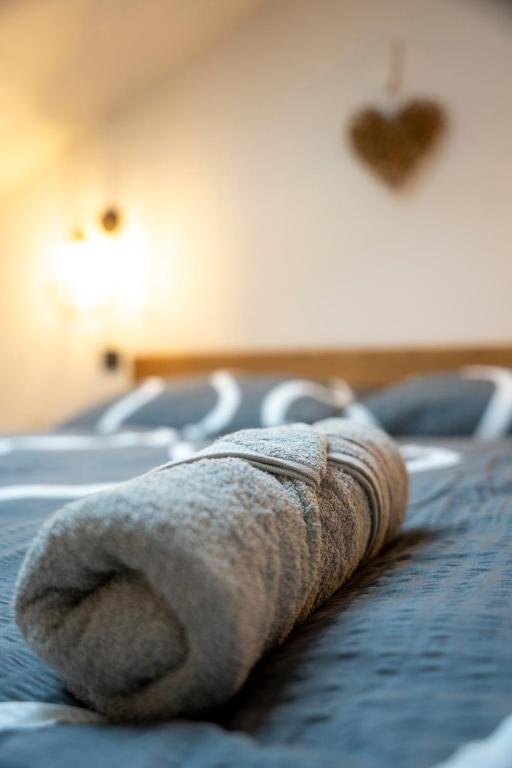 Postel nebo postele na pokoji v ubytování Lázeňské Apartmány