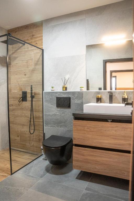 Koupelna v ubytování Lázeňské Apartmány