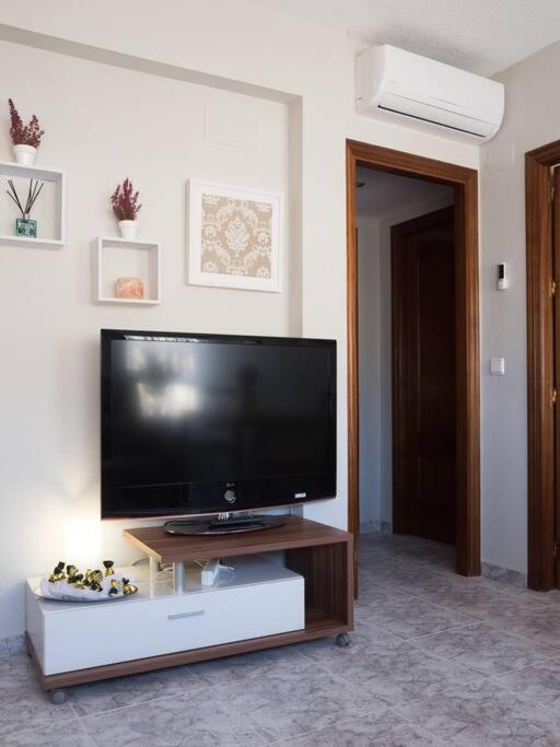 Televízia a/alebo spoločenská miestnosť v ubytovaní Piso Céntrico Plaza San Miguel