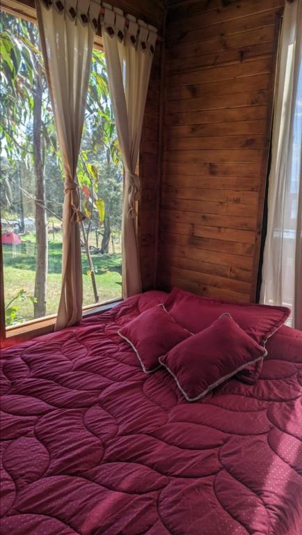 Postel nebo postele na pokoji v ubytování Casa en el Árbol Guatavita