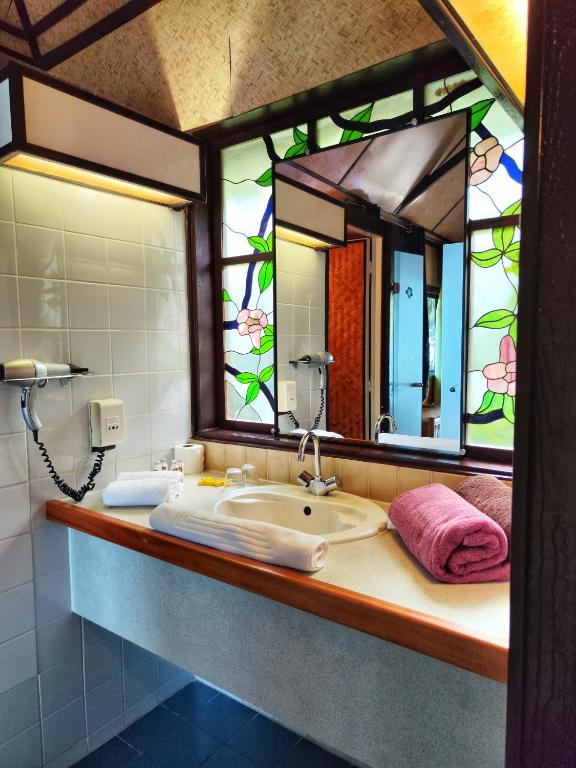 Koupelna v ubytování Hotel Kaveka