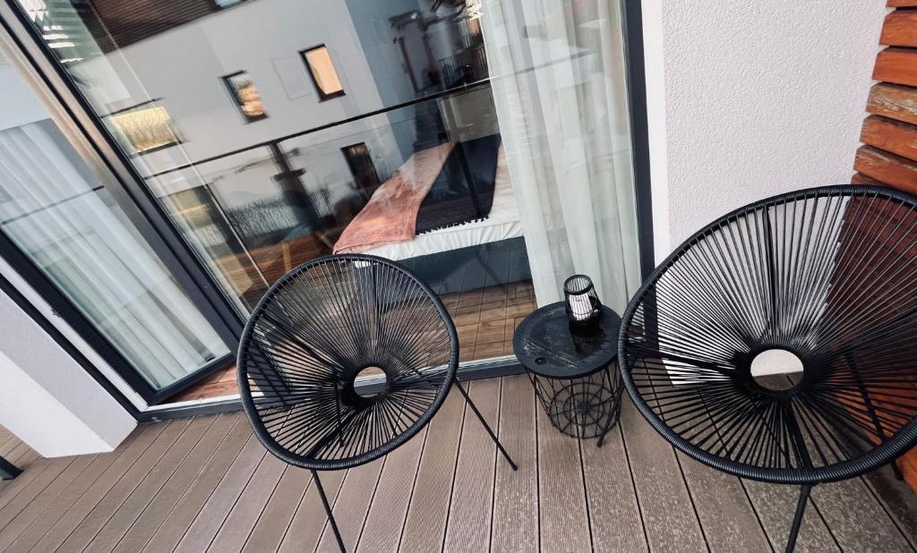 Balkón nebo terasa v ubytování Magda Aparthotel Anchoria Mechelinki