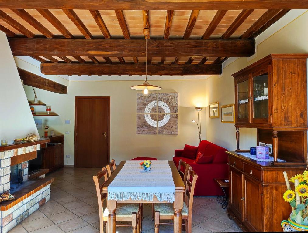 Kuchyň nebo kuchyňský kout v ubytování I Girasoli San Gimignano Apartments