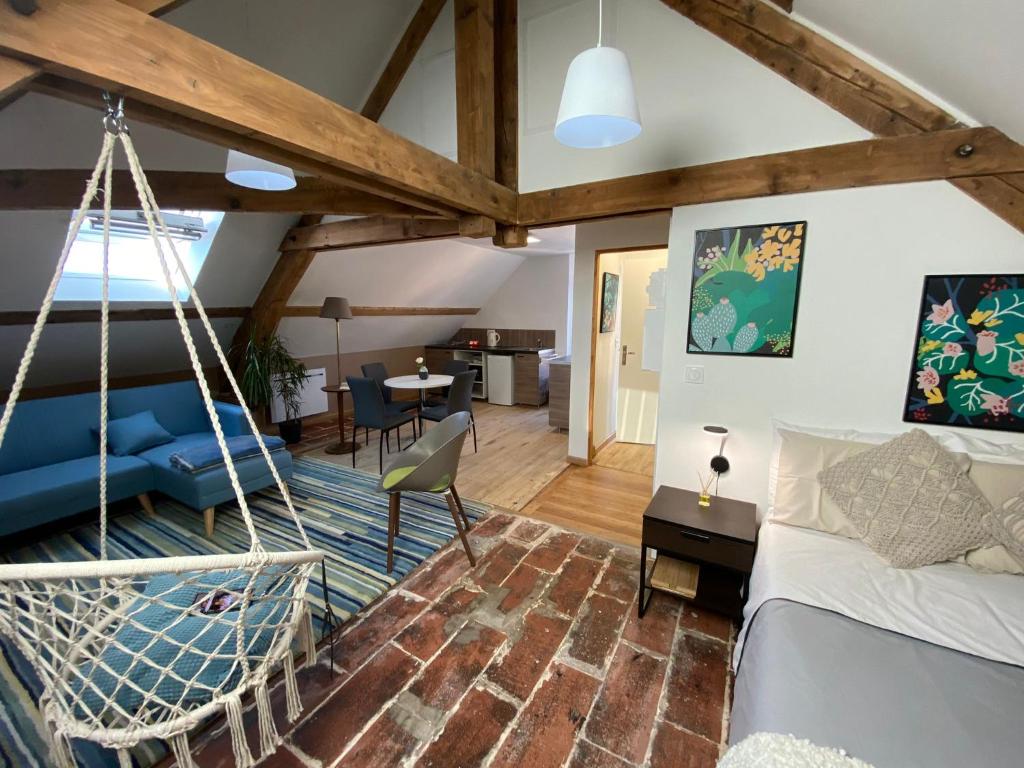 Posezení v ubytování Appartements CDG JOIGNY