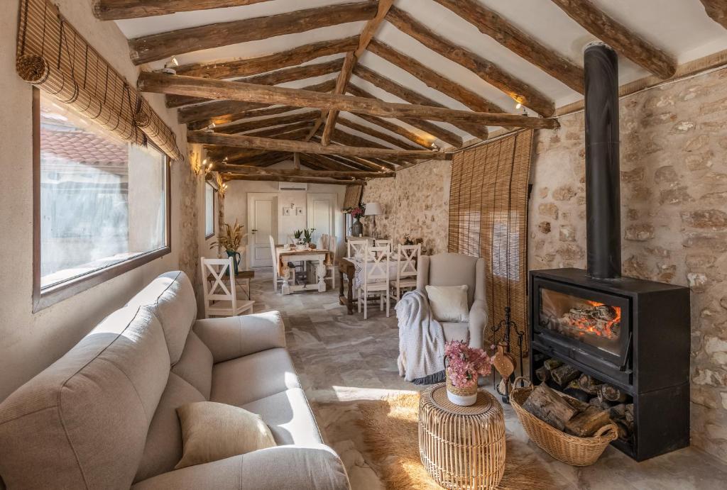 Posezení v ubytování Casa Rural Majada del Conde