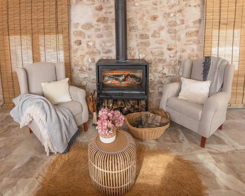 Posezení v ubytování Casa Rural Majada del Conde