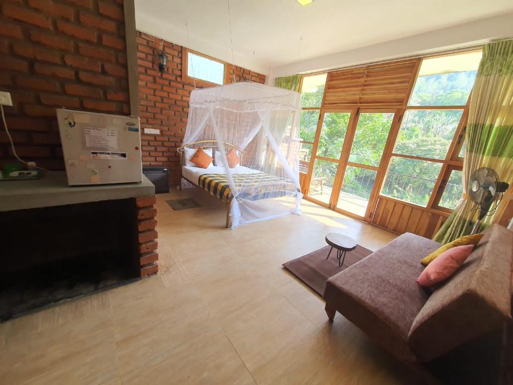 Posezení v ubytování Ayubo Ella - Bed & Breakfast
