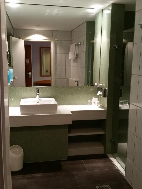 Koupelna v ubytování Hotel Meerane