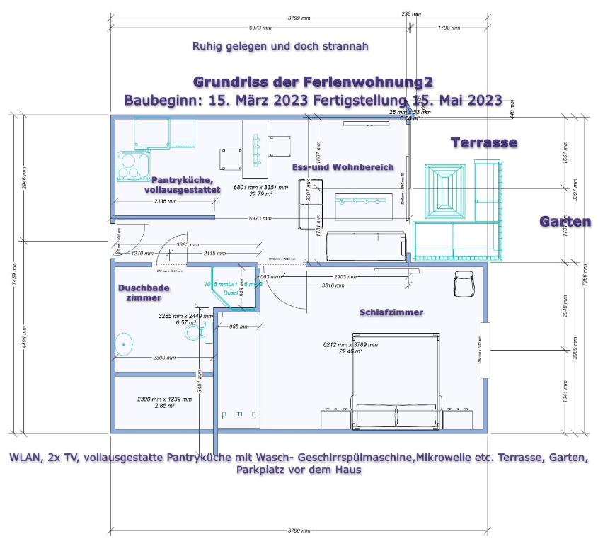 Půdorys ubytování Ferienwohnung Gorch-Fock Scharbeutz