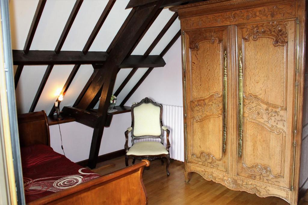 Postel nebo postele na pokoji v ubytování B&B La Gautraie