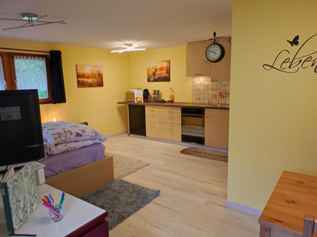Kuchyň nebo kuchyňský kout v ubytování Studio mit traumhafter Aussicht