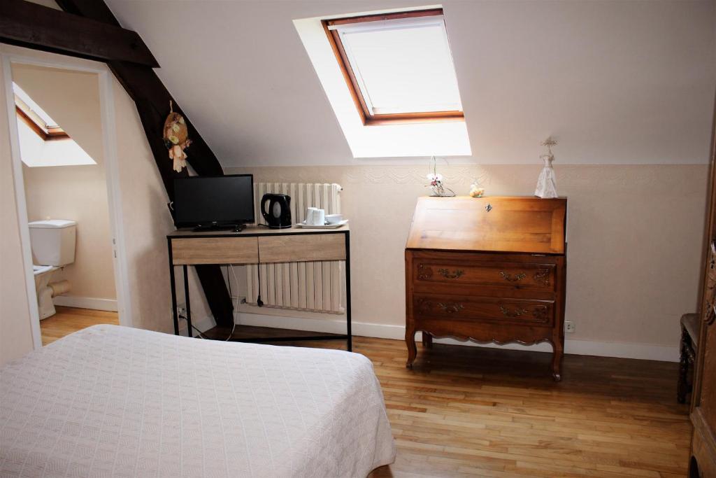 Postel nebo postele na pokoji v ubytování B&B La Gautraie