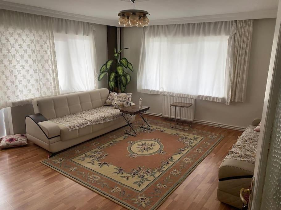 a living room with a couch and a rug at Apartmen in Mudanya in Mudanya