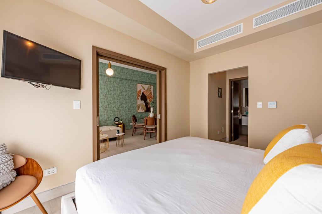 Postel nebo postele na pokoji v ubytování Brickell Apart Hotel