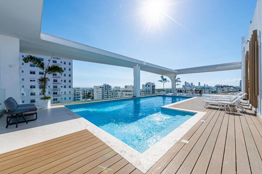 Bazén v ubytování Brickell Apart Hotel nebo v jeho okolí