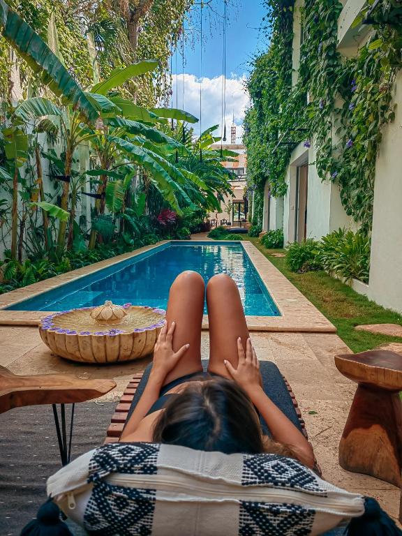 Bazén v ubytování Olbil Hotel Boutique nebo v jeho okolí