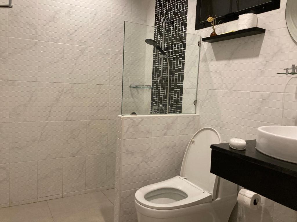 Koupelna v ubytování Barbé La Maison