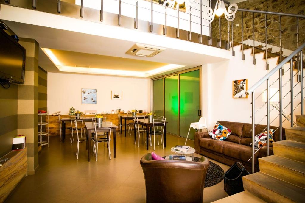 Posezení v ubytování Abraxia B&B