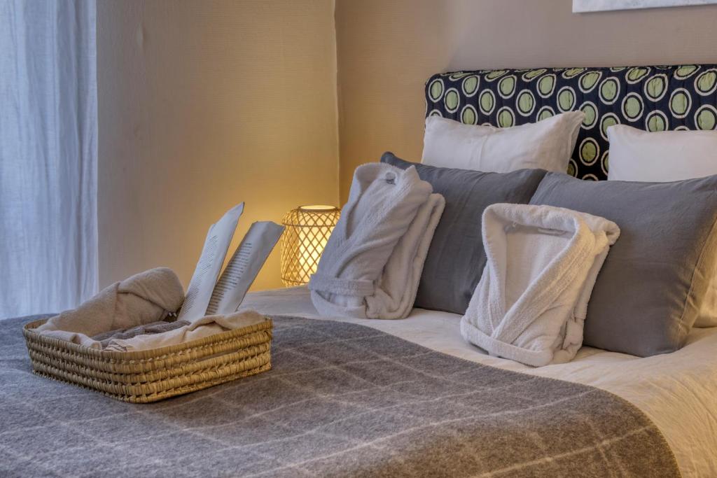 Postel nebo postele na pokoji v ubytování Chalet Hotel La Féline Blanche