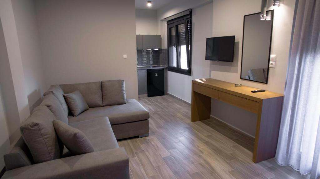 TV a/nebo společenská místnost v ubytování Perla Inn