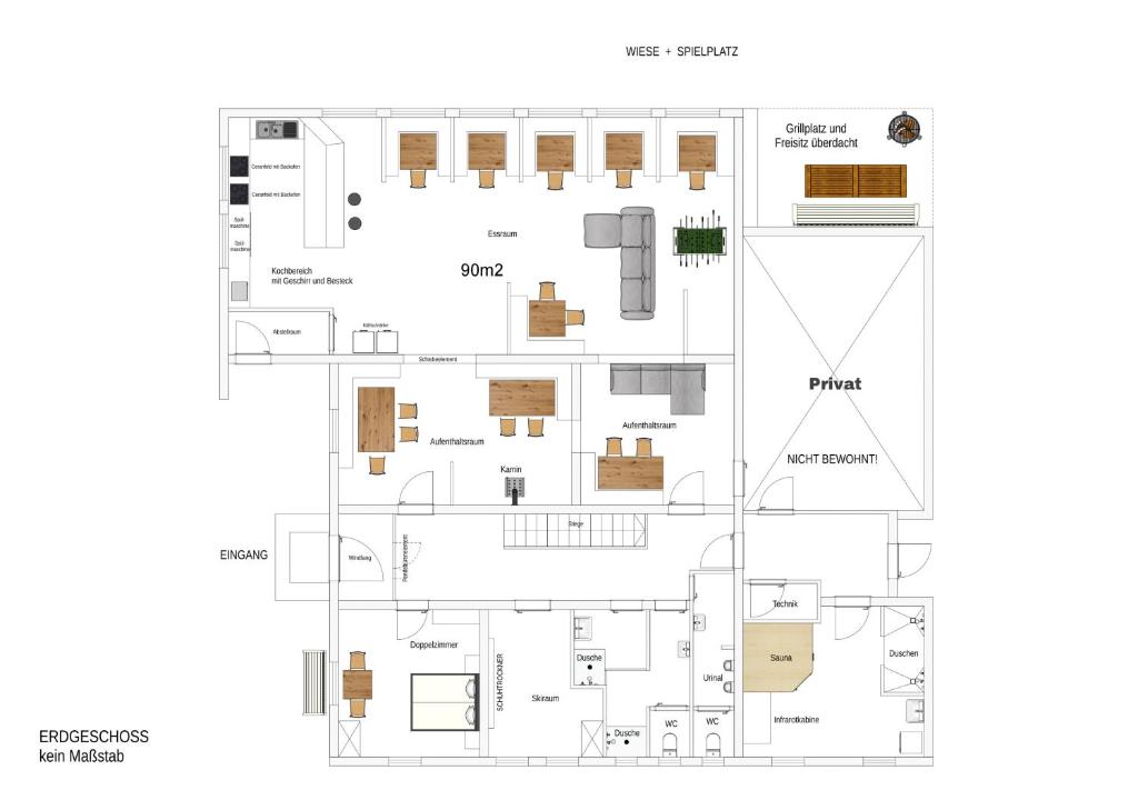 Plán poschodí v ubytovaní Ferienhaus Dankl