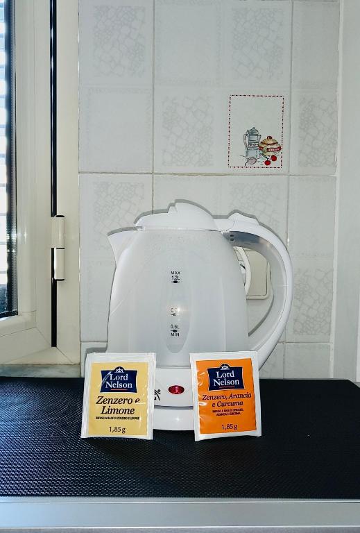 Coffee and tea making facilities at Gabry central apartment Palermo