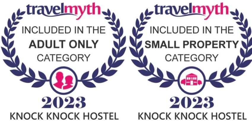 a pair of logos for the and hockey hockey outbreak at Knock Knock Hostel in Kaohsiung