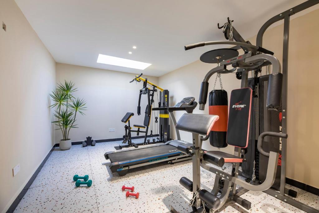 Fitness centrum a/nebo fitness zařízení v ubytování Cheng Jin Hotel