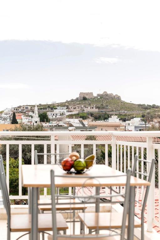 A balcony or terrace at Basiliki's Apartments