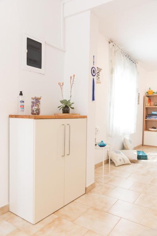 Kuchyň nebo kuchyňský kout v ubytování AGIAZI Poros Summer House
