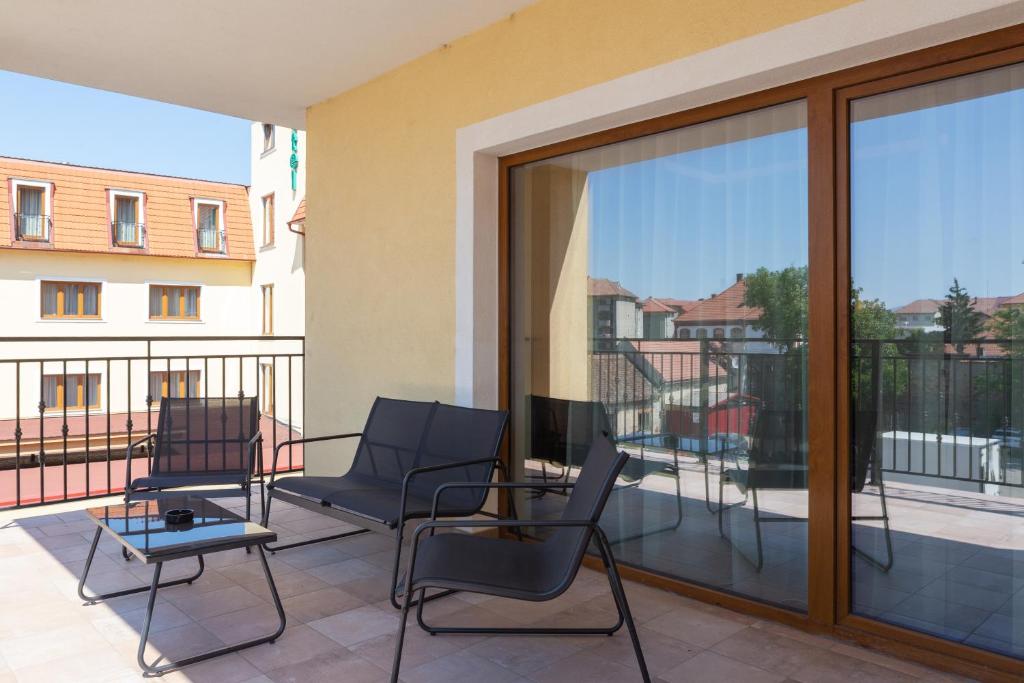 Balkón nebo terasa v ubytování Hotel Leul de Aur